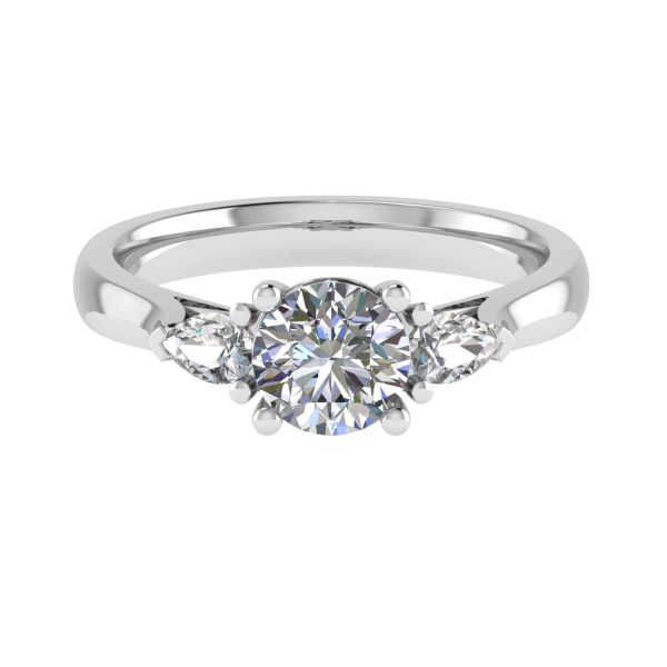 Cassia Natural Round Diamond Trilogy Ring