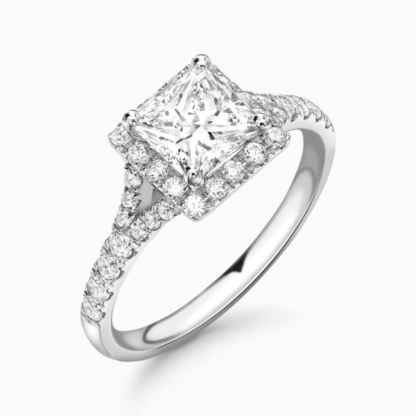 Celeste Lab Grown Princess Diamond Halo Ring
