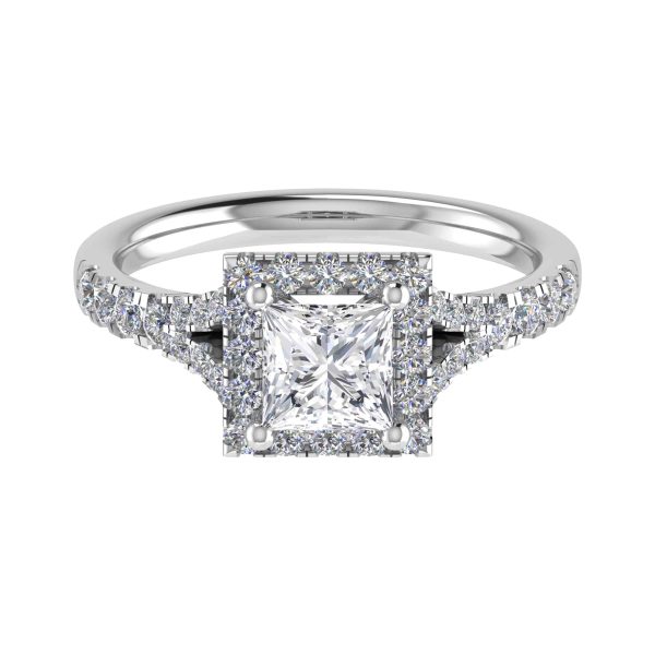 Celeste Lab Grown Princess Diamond Halo Ring