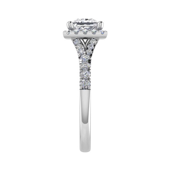 Celeste Natural Princess Diamond Halo Ring