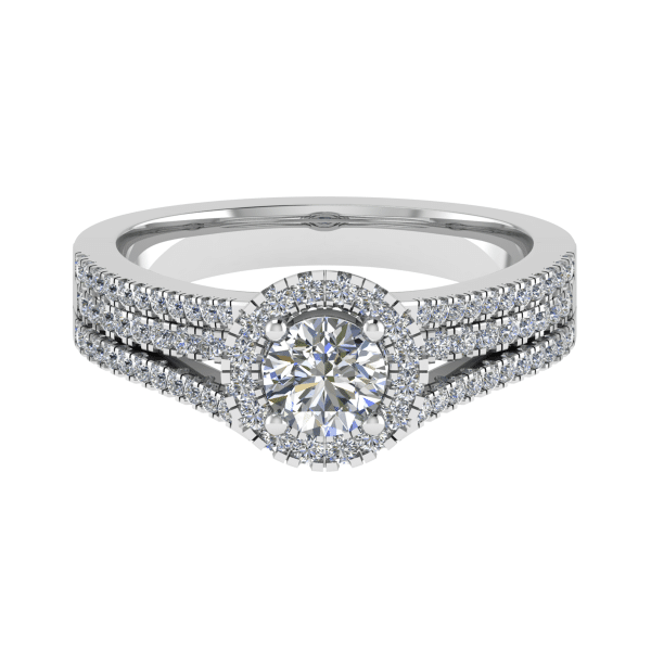 Charlotte Natural Round Diamond Halo Ring
