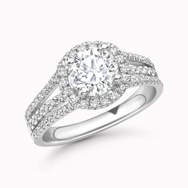 Charlotte Lab Grown Round Diamond Halo Ring
