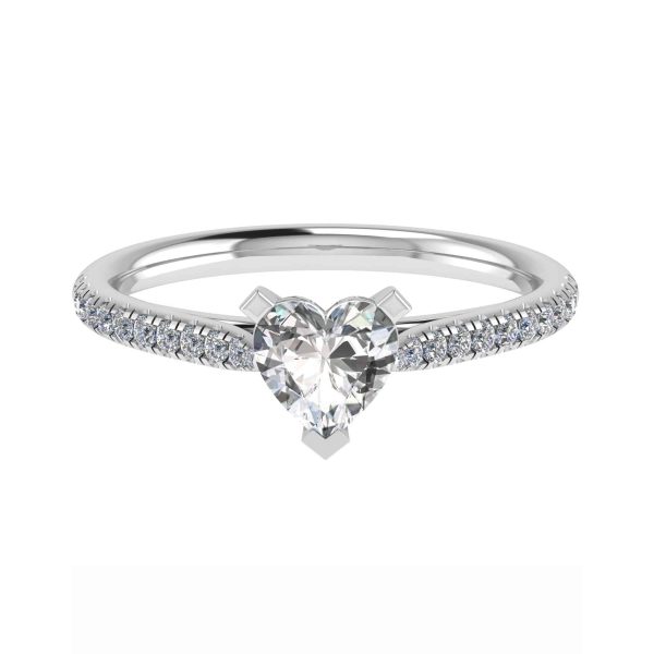 Cherish Natural Heart Sidestone Ring