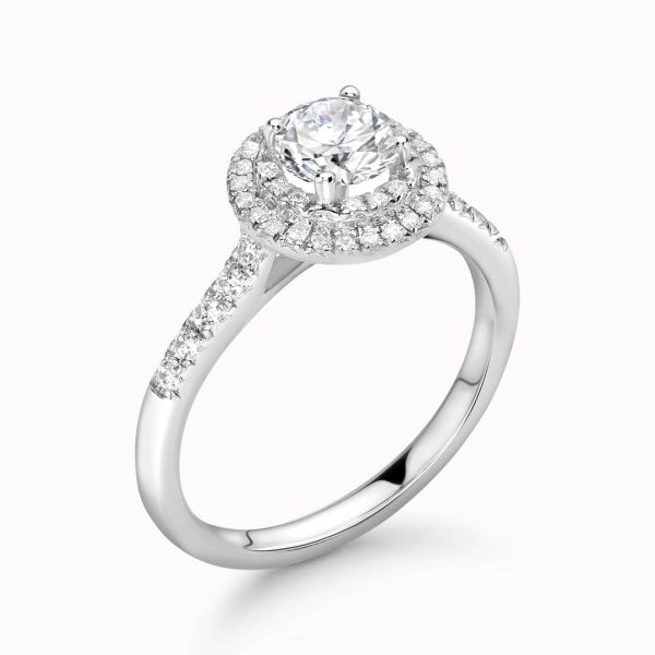 Chloe Natural Round Diamond Halo Ring