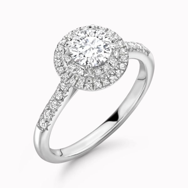 Chloe Lab Grown Round Diamond Halo Ring