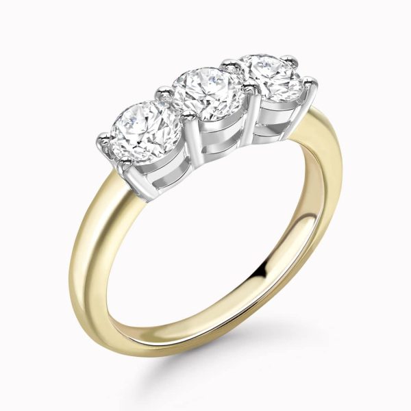 Clio Lab Grown Round Diamond Trilogy Ring