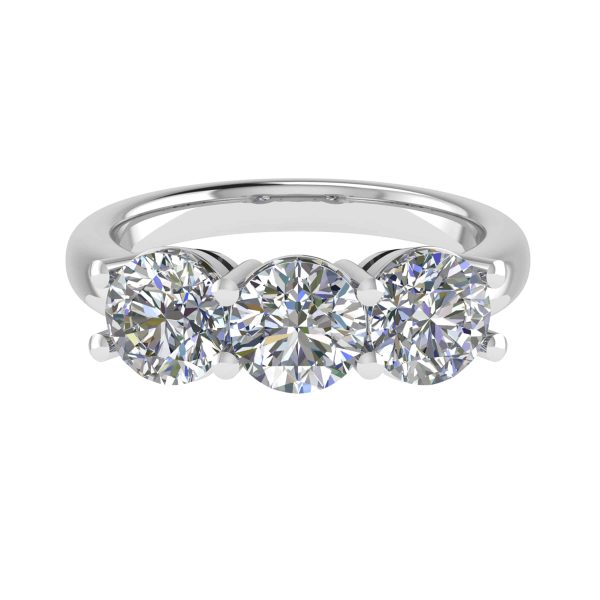 Clio Natural Round Diamond Trilogy Ring