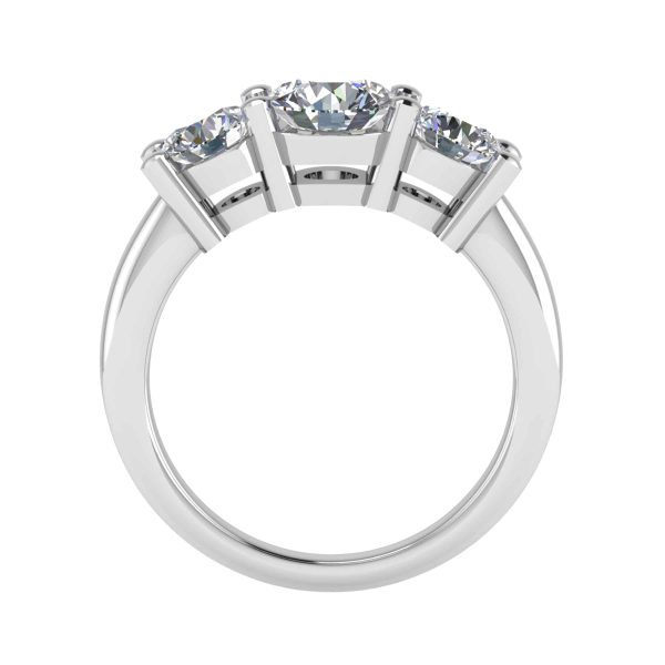 Clio Natural Round Diamond Trilogy Ring