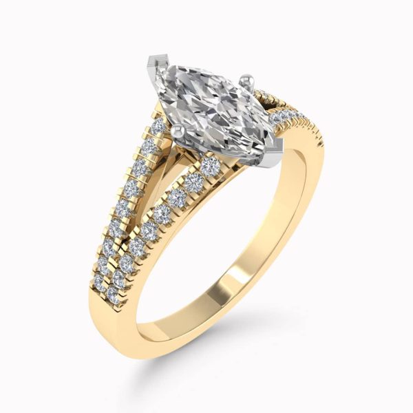 Dahlia Lab Grown Marquise Sidestone Ring