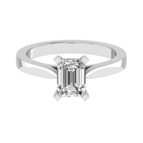 Dawn Natural Emerald Diamond Solitaire Ring