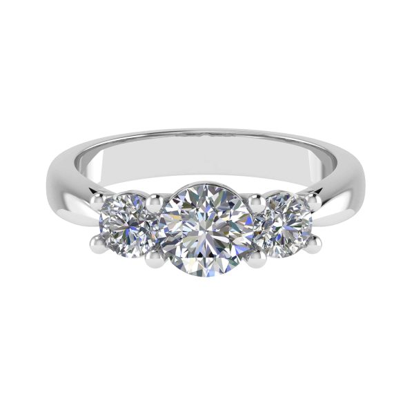 Demi Lab Grown Round Diamond Trilogy Ring