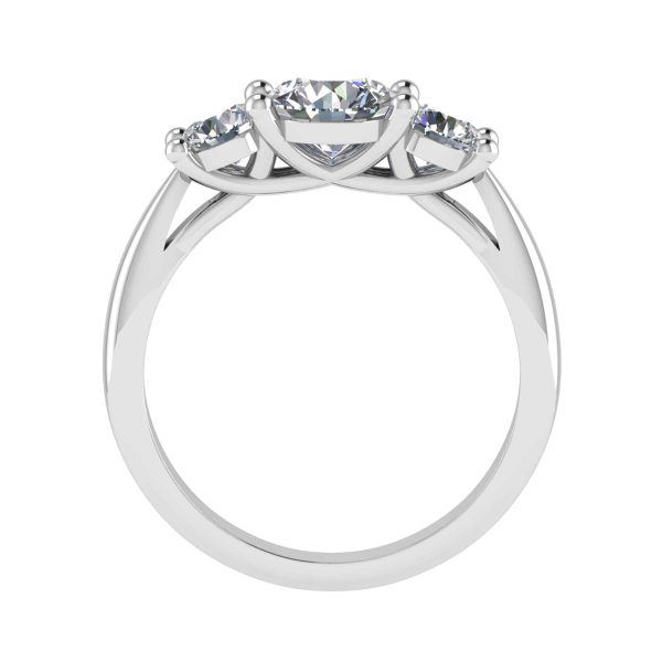 Demi Lab Grown Round Diamond Trilogy Ring