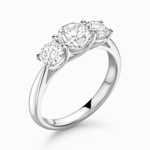 Demi Lab Grown Round Diamond Trilogy Ring