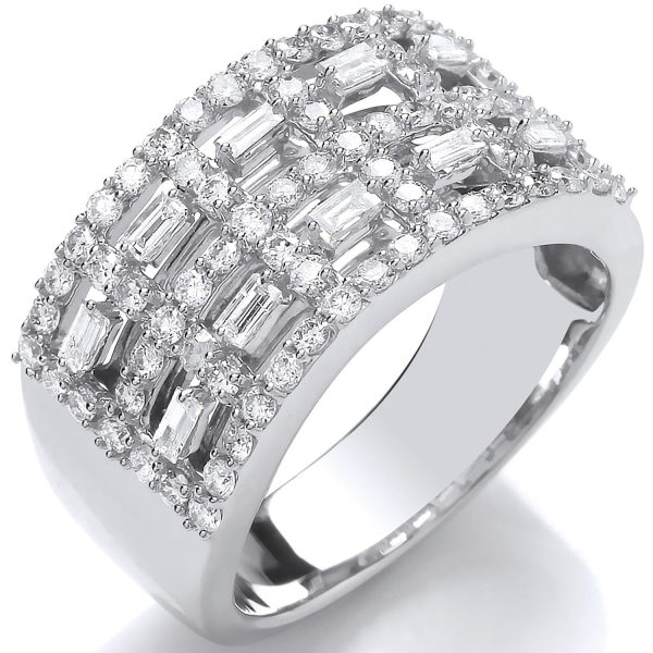 18ct White Gold Diamond Dress Ring 1.00cts