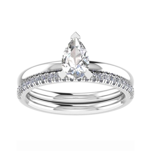 Elegance Natural Pear Diamond Solitaire Ring