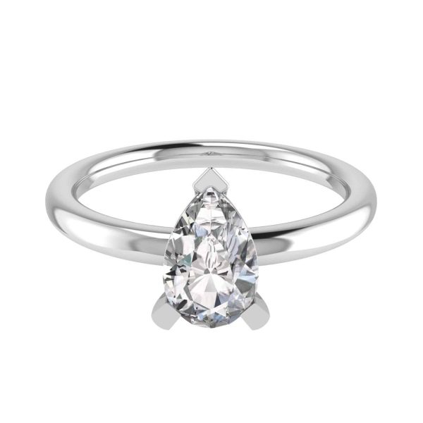 Elegance Natural Pear Diamond Solitaire Ring