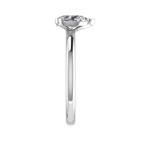 Elegance Natural Pear Diamond Solitaire Ring