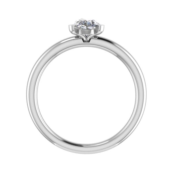 Elegance Lab Grown Pear Diamond Solitaire Ring