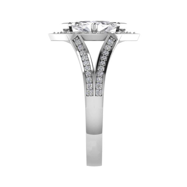 Elena Natural Marquise Halo Ring