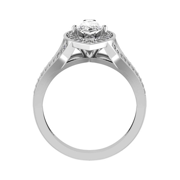 Elena Natural Marquise Halo Ring