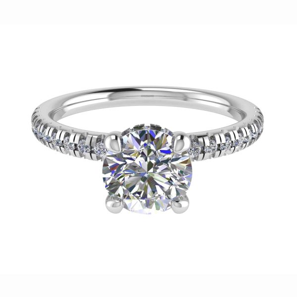 Elizabeth Lab Grown Round Diamond Hidden Halo Ring