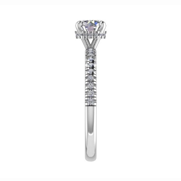 Elizabeth Lab Grown Round Diamond Hidden Halo Ring