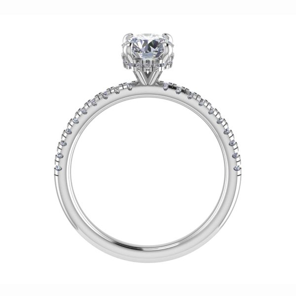 Elizabeth Lab Grown Round Diamond Hidden Halo Ring