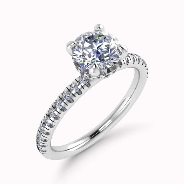 Elizabeth Natural Round Diamond Halo Ring