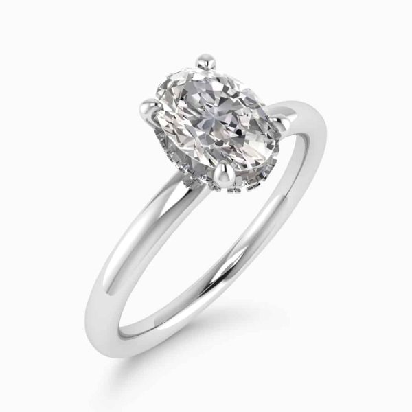 Elizabeth Lab Grown Oval Diamond Halo Ring