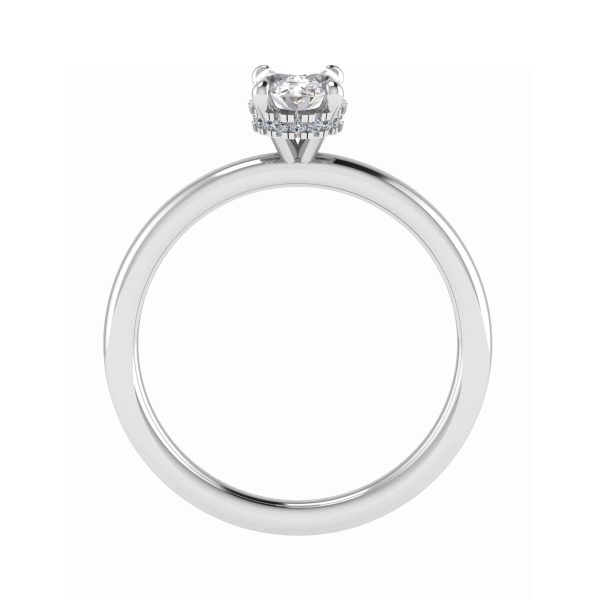 Elizabeth Natural Emerald Diamond Halo Ring