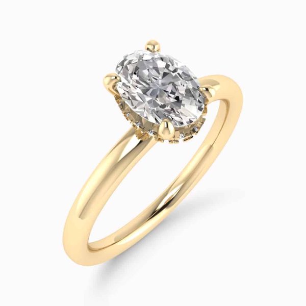 Elizabeth Lab Grown Oval Diamond Halo Ring