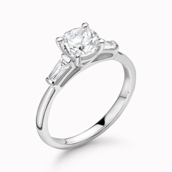 Ella Lab Grown Round Diamond Trilogy Ring