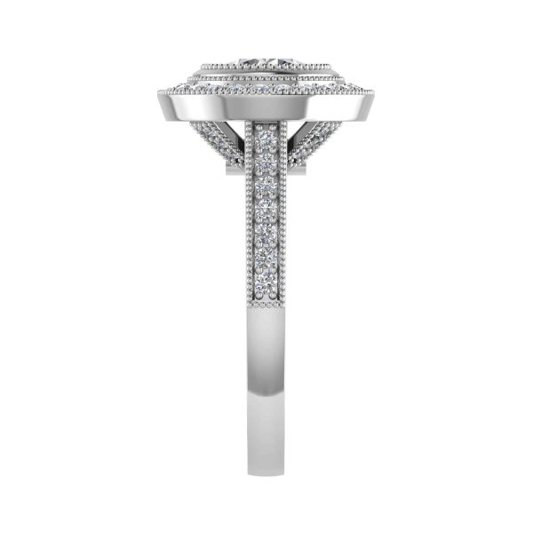 Ellie Natural Round Diamond Halo Ring