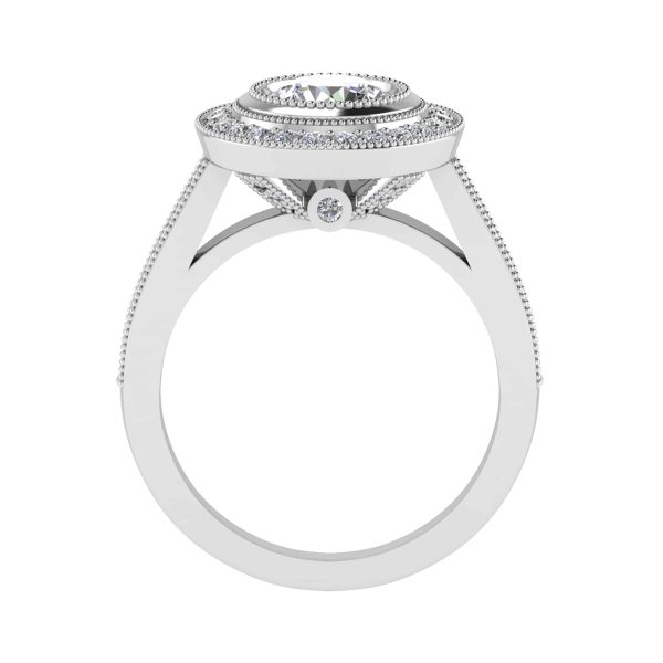 Ellie Natural Round Diamond Halo Ring