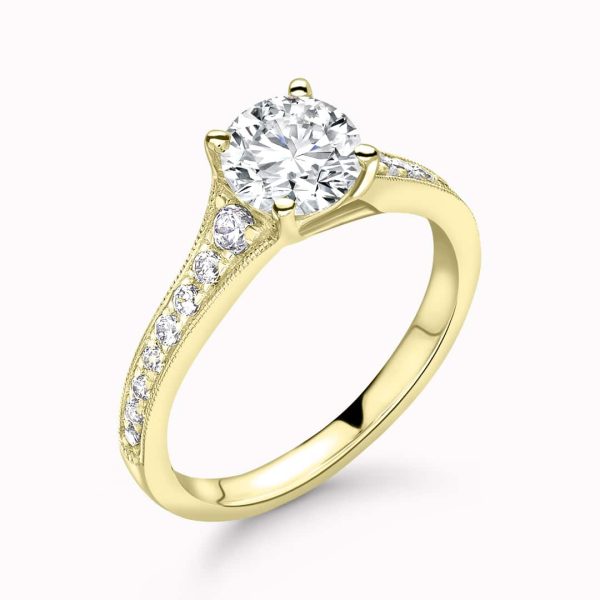 Emma Natural Round Diamond Vintage Ring