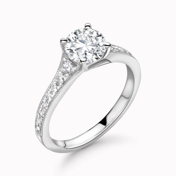Emma Lab Grown Round Diamond Vintage Ring