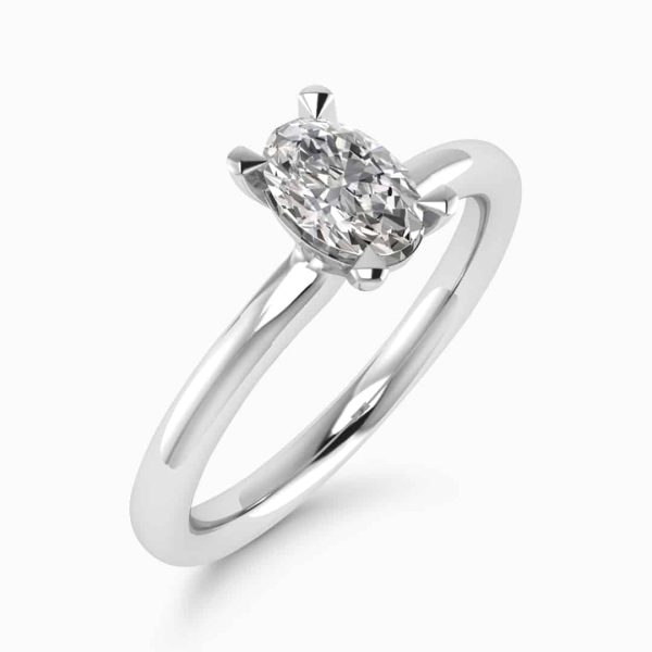 Erica Lab Grown Oval Diamond Solitaire Ring