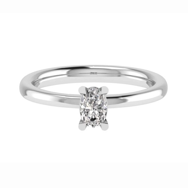 Erica Natural Oval Diamond Solitaire Ring