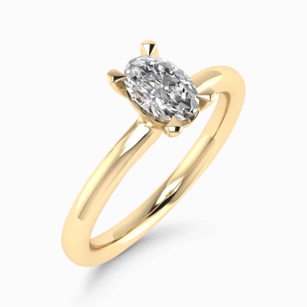 Erica Lab Grown Oval Diamond Solitaire Ring