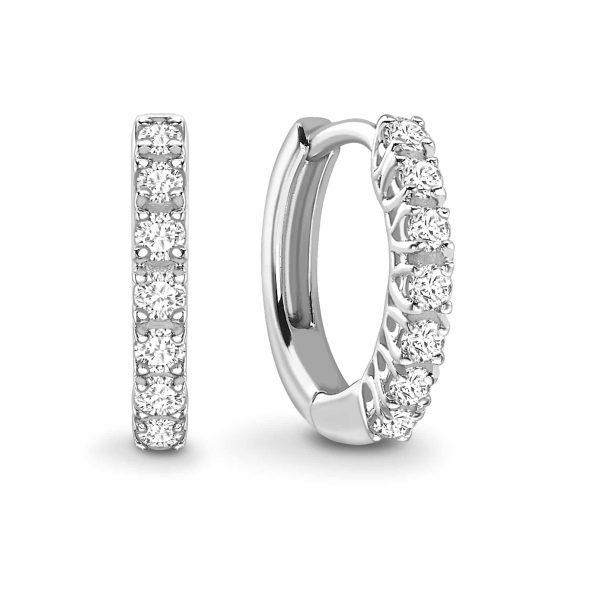 Brilliant Cut Diamond Hoop Earrings 0.23cts