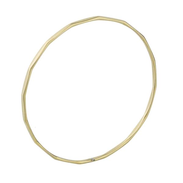 Yellow Gold Facet Bangle