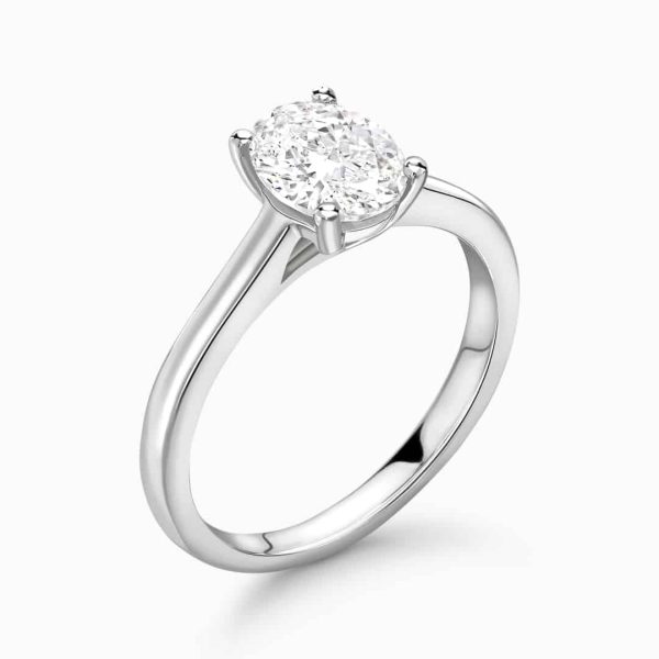 Faye Lab Grown Oval Diamond Solitaire Ring
