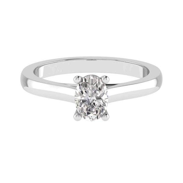 Faye Lab Grown Oval Diamond Solitaire Ring