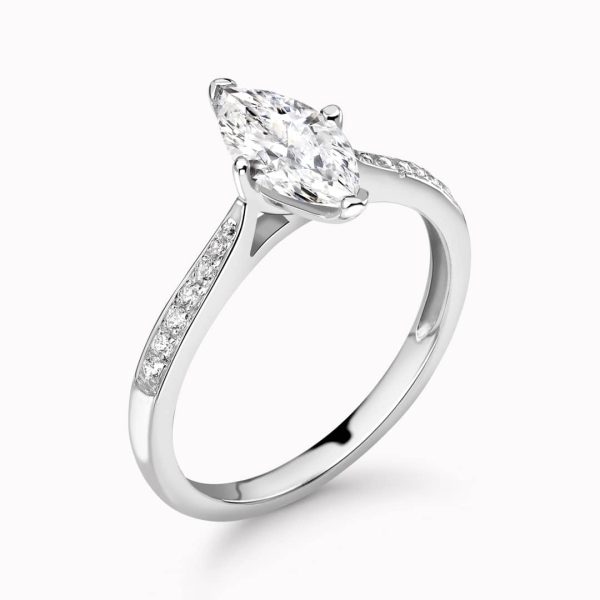 Fern Lab Grown Marquise Sidestone Ring