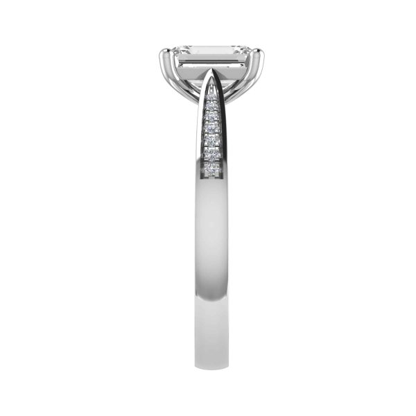 Fernanda Lab Grown Radiant Diamond Sidestone Ring
