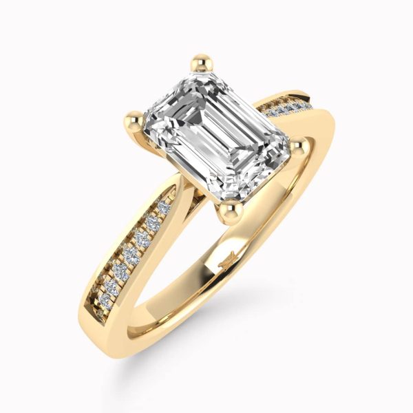 Fernanda Natural Emerald Diamond Sidestone Ring