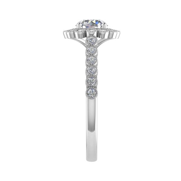 Fleur Natural Round Diamond Vintage Ring