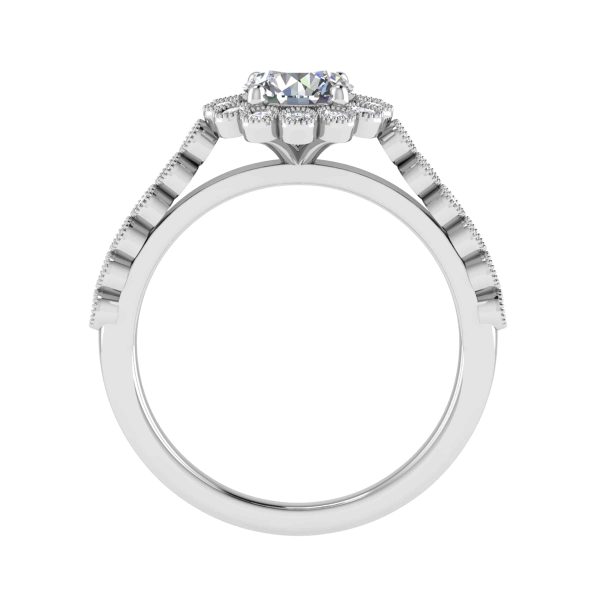 Fleur Natural Round Diamond Vintage Ring