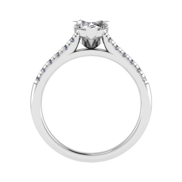 Flora Natural Heart Sidestone Ring