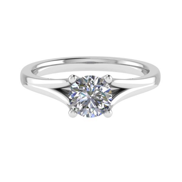 Gia Lab Grown Round Diamond Solitaire Ring